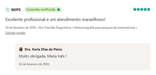 Avaliação verificada de MIPS no Doctoralia
